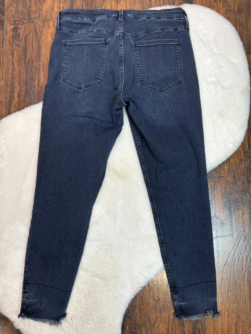 Old Navy Jeans 12 Rockstar Super Skinny Ankle Mid-Rise Stretch Blue Dark Wash